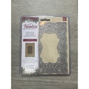 Poinsettia Perfection- Victorian Frame - Papercraft Die - NEW - Discontinued